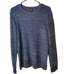 H&M Mens Sweater Blue Knit Medium